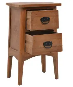 vidaXL Bedside Cabinet Solid Fir Wood 40x29x68 cm Brown