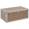 vidaXL Storage Box Solid Fir Wood 91x52x40 cm Brown