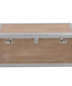 vidaXL Storage Box Solid Fir Wood 91x52x40 cm Brown
