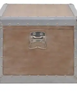 vidaXL Storage Box Solid Fir Wood 91x52x40 cm Brown