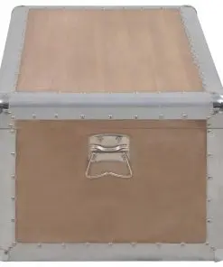 vidaXL Storage Box Solid Fir Wood 91x52x40 cm Brown