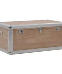 vidaXL Storage Box Solid Fir Wood 91x52x40 cm Brown
