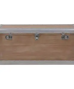 vidaXL Storage Box Solid Fir Wood 91x52x40 cm Brown