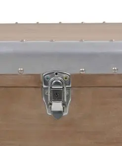 vidaXL Storage Box Solid Fir Wood 91x52x40 cm Brown