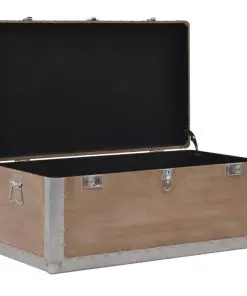 vidaXL Storage Box Solid Fir Wood 91x52x40 cm Brown