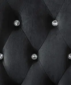 vidaXL Dining Chairs 2 pcs Black Velvet