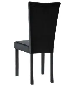 vidaXL Dining Chairs 2 pcs Black Velvet