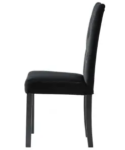 vidaXL Dining Chairs 4 pcs Black Velvet