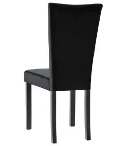 vidaXL Dining Chairs 4 pcs Black Velvet