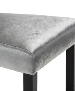 vidaXL Dining Chairs 2 pcs Silver Velvet