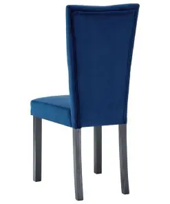 vidaXL Dining Chairs 2 pcs Dark Blue Velvet
