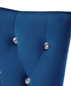 vidaXL Dining Chairs 2 pcs Dark Blue Velvet