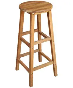 vidaXL Bar Chairs 2 pcs Solid Acacia Wood