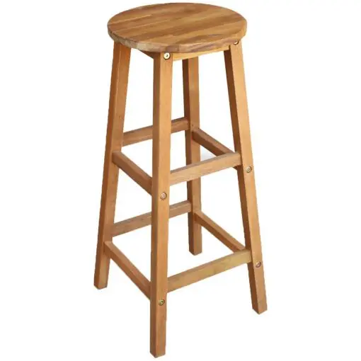 vidaXL Bar Chairs 2 pcs Solid Acacia Wood