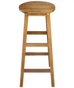 vidaXL Bar Chairs 2 pcs Solid Acacia Wood