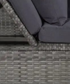 43959 vidaXL Outdoor Sunlounger Poly Rattan 200x60x58 cm Grey – Untranslated