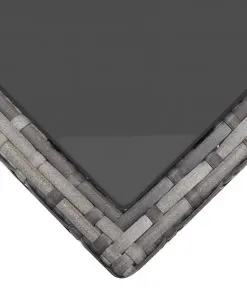 vidaXL 6 Piece Garden Lounge Set with Cushions Poly Rattan Grey