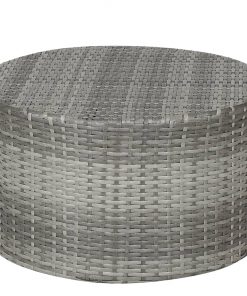 vidaXL 4 Piece Outdoor Lounge Set with Cushions Poly Rattan Grey