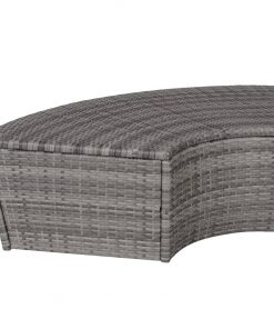 vidaXL 4 Piece Outdoor Lounge Set with Cushions Poly Rattan Grey