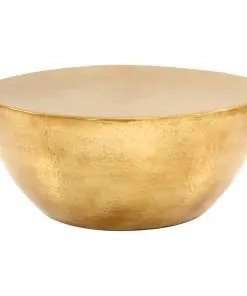 vidaXL Coffee Table Hammered Aluminium 70×30 cm Brass