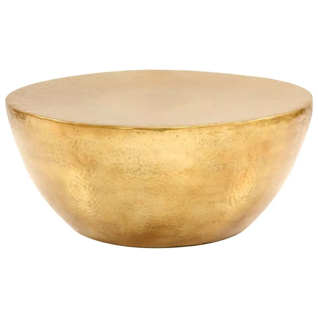 vidaXL Coffee Table Hammered Aluminium 70×30 cm Brass