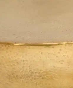 vidaXL Coffee Table Hammered Aluminium 70×30 cm Brass