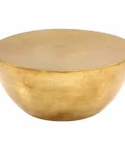 vidaXL Coffee Table Hammered Aluminium 70×30 cm Brass