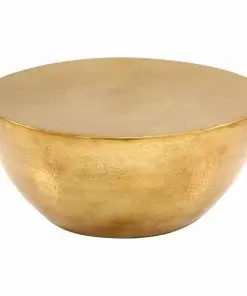 vidaXL Coffee Table Hammered Aluminium 70×30 cm Brass