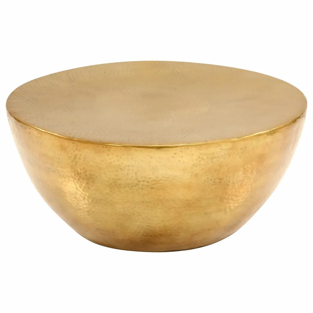 vidaXL Coffee Table Hammered Aluminium 70×30 cm Brass