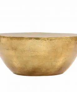 vidaXL Coffee Table Hammered Aluminium 70×30 cm Brass