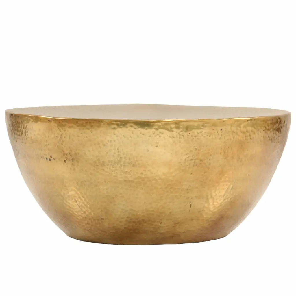 vidaXL Coffee Table Hammered Aluminium 70×30 cm Brass