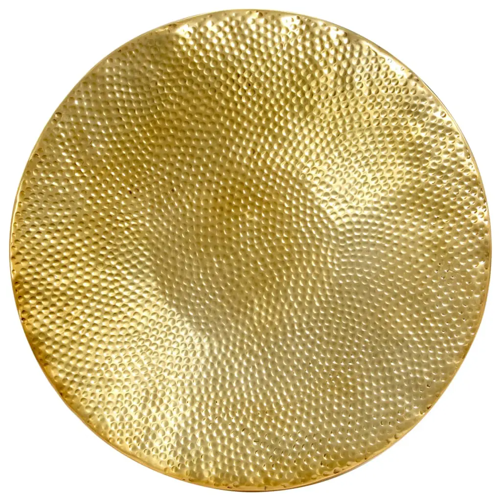 vidaXL Coffee Table Hammered Aluminium 70×30 cm Brass