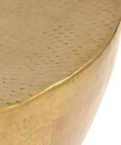 vidaXL Coffee Table Hammered Aluminium 70×30 cm Brass