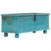 vidaXL Storage Chest Solid Mango Wood Blue 100x40x41 cm