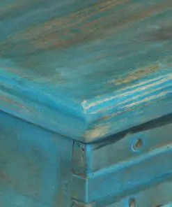 vidaXL Storage Chest Solid Mango Wood Blue 100x40x41 cm