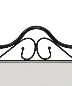 vidaXL Bedside Table Steel and Tempered Glass 45×30,5×60 cm Black