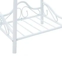 vidaXL Bedside Tables 2 pcs Steel and Tempered Glass 45×30.5×60 cm White