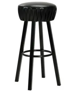 vidaXL Bar Chairs 2 pcs Black Faux Leather