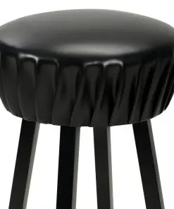 vidaXL Bar Chairs 2 pcs Black Faux Leather