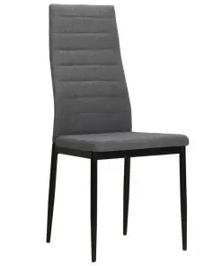 vidaXL Dining Chairs 2 pcs Light Grey Fabric