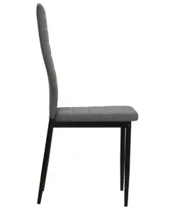 vidaXL Dining Chairs 2 pcs Light Grey Fabric