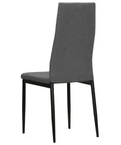 vidaXL Dining Chairs 2 pcs Light Grey Fabric