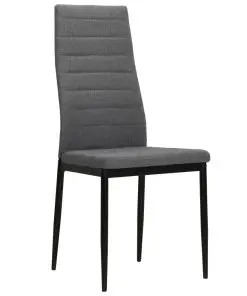 vidaXL Dining Chairs 4 pcs Light Grey Fabric