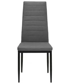 vidaXL Dining Chairs 4 pcs Light Grey Fabric