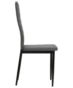 vidaXL Dining Chairs 4 pcs Light Grey Fabric