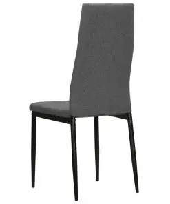 vidaXL Dining Chairs 4 pcs Light Grey Fabric