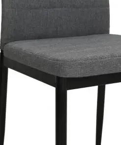 vidaXL Dining Chairs 4 pcs Light Grey Fabric