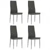 vidaXL Dining Chairs 4 pcs Grey Faux Leather