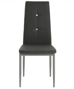 vidaXL Dining Chairs 4 pcs Grey Faux Leather