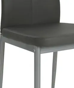 vidaXL Dining Chairs 4 pcs Grey Faux Leather